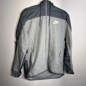 Nike Dual-Tone Windbreaker Hoodie with Zip Front